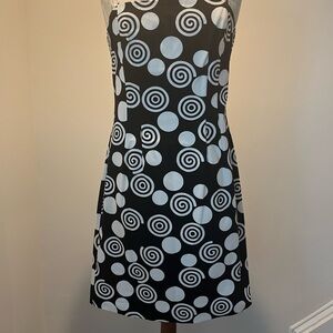Black and White Swirl Pattern Dress